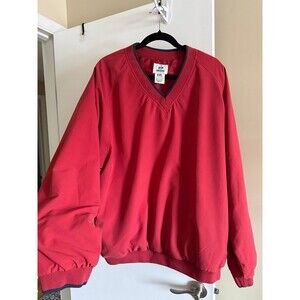 Outdoor World Golf Apparel Red Nylon Pullover Windbreaker Mens XXL